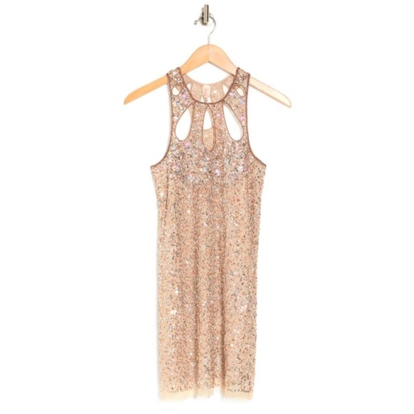 NWT Raga Anshula Mini cocktail sequin gold sparkly dress XS - Picture 2 of 7